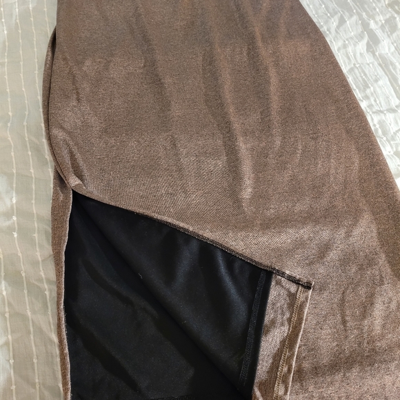 Wet Seal Slip Dress Metallic Pink with Slit - Picture 4 of 7